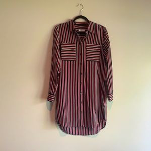 Equipment long silk blouse dress